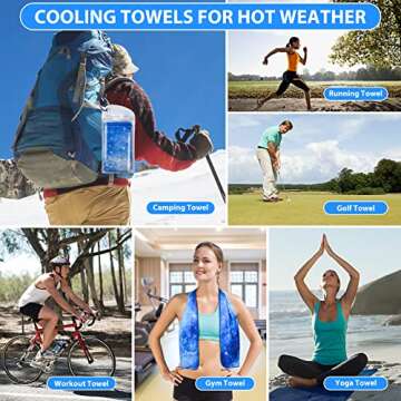 SYOURSELF Cooling Towel, Cooling Towels for Neck,40" x 12"Ice Towel for Instant Cooling Relief, Soft Breathable Chilly Towel, Perfect Yoga, Golf, Sports, Gym, Athletes Towel (1PC-BStarry)