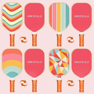 Pickleball Paddles Set of 4, USAPA Approved Premium Wood Pickleball Set with 4 Pickleball Balls and ...