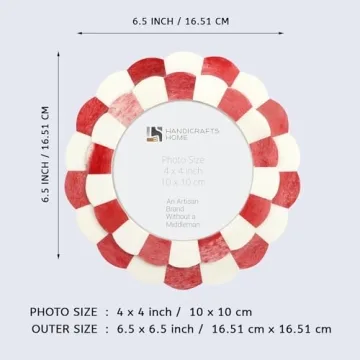 Handmade 4x4 Round Photo Frame - Unique Gift & Decor
