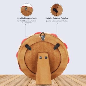 Handmade 4x4 Round Photo Frame - Unique Gift & Decor