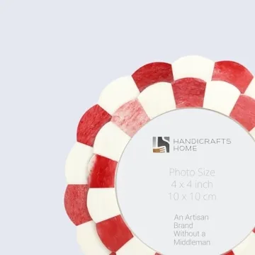 Handmade 4x4 Round Photo Frame - Unique Gift & Decor