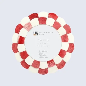 Handmade 4x4 Round Photo Frame - Unique Gift & Decor