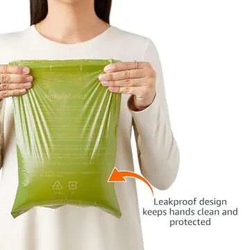 Amazon Basics Lavender Scented Leakproof Dog Poop Bags With Dispenser and Leash Clip, 810 Count, 54 Pack of 15, 13 Inch x 9 Inch