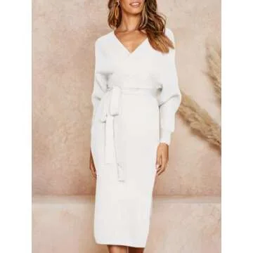 Chang Yun Women's Elegant Bodycon Dress with Belt