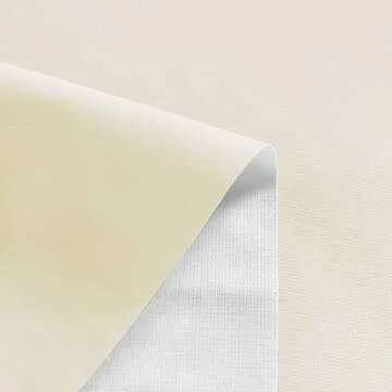 sancua 100% Waterproof Rectangle PVC Tablecloth - 52 x 70 Inch - Oil Proof Spill Proof Vinyl Table Cloth, Wipe Clean Table Cover for Dining Table, Buffet Parties and Camping, Beige