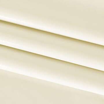 sancua 100% Waterproof Rectangle PVC Tablecloth - 52 x 70 Inch - Oil Proof Spill Proof Vinyl Table Cloth, Wipe Clean Table Cover for Dining Table, Buffet Parties and Camping, Beige