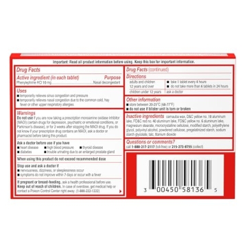 Sudafed PE Maximum Strength Decongestant Tablets 36 ct