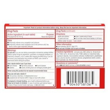 Sudafed PE Maximum Strength Decongestant Tablets 36 ct