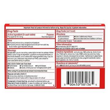 Sudafed PE Maximum Strength Decongestant Tablets 36 ct