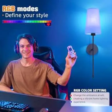 NIORSUN Black Battery Operated Wall Scone Set for Any Room