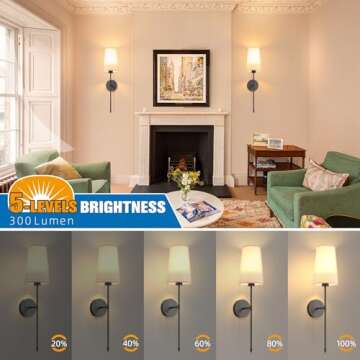 NIORSUN Black Battery Operated Wall Scone Set for Any Room