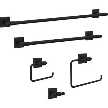Franklin Brass 24" Towel Rack Matte Black Stylish Design