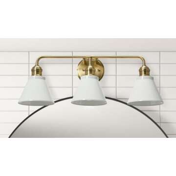 Robert Stevenson Josie 3-Light Vintage Vanity Light