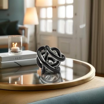 Torre & Tagus Glass Knot Sculpture - Elegant Home Decor