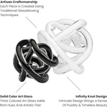 Torre & Tagus Glass Knot Sculpture - Elegant Home Decor