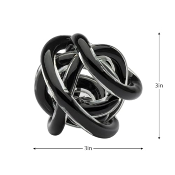 Torre & Tagus Glass Knot Sculpture - Elegant Home Decor