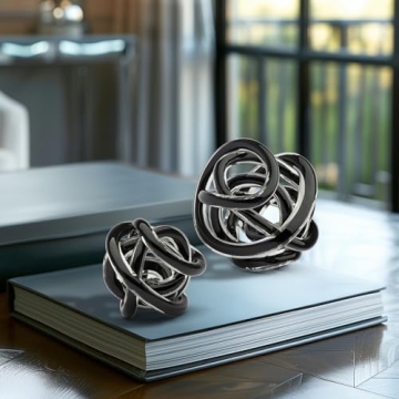 Torre & Tagus Glass Knot Sculpture - Elegant Home Decor