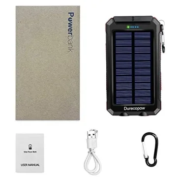 Solar Power Bank 20000mAh Waterproof for Camping