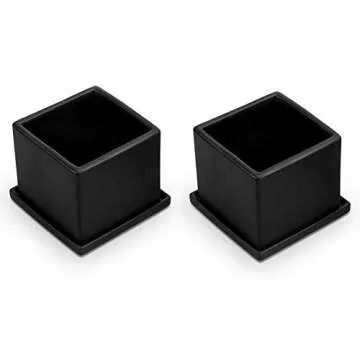 MyGift Modern Black Ceramic Small Plant Pots Set of 2