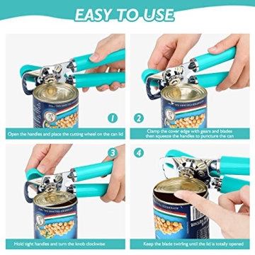 Mebotem Manual Can Opener with Easy Turn Knob