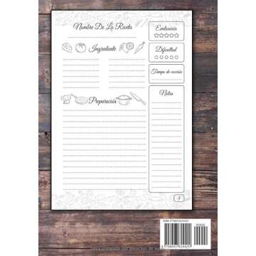 Libro De Recetas En Blanco: Cocina Personalizada para Tus Platos Favoritos