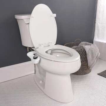 Bio Bidet SlimEdge 2 Pack - Non-Electric Bidet Attachment, Adjustable Pressure, Dual Nozzles