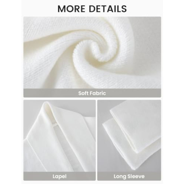 Wyeysyt Womens Cropped Cardigan Sweater Oversized Lapel Shawl Coatigan Chunky Knit Long Sleeve Sweater(White-M)