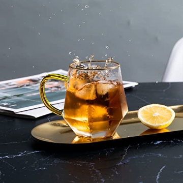 AEFPOYMXU Glass Espresso Cups Set of 2 - Durable & Elegant