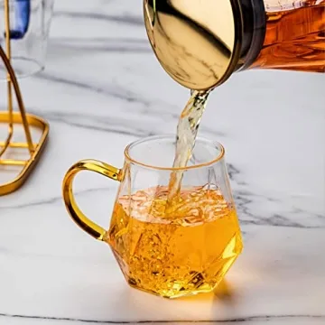 AEFPOYMXU Glass Espresso Cups Set of 2 - Durable & Elegant