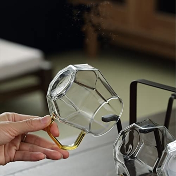 AEFPOYMXU Glass Espresso Cups Set of 2 - Durable & Elegant