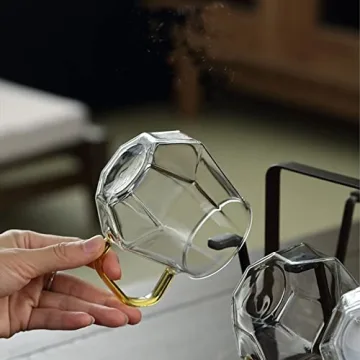 AEFPOYMXU Glass Espresso Cups Set of 2 - Durable & Elegant