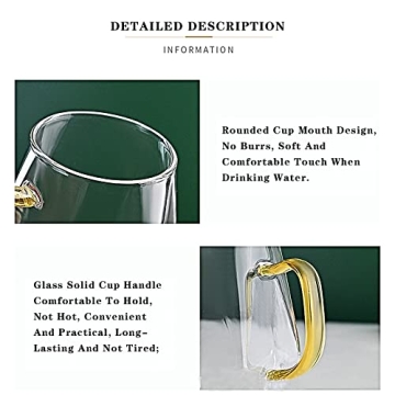 AEFPOYMXU Glass Espresso Cups Set of 2 - Durable & Elegant