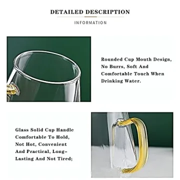 AEFPOYMXU Glass Espresso Cups Set of 2 - Durable & Elegant