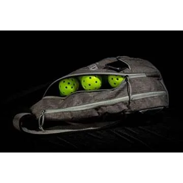 Franklin Sports Pickleball Bags - Pickleball Sling Bag Backpack for Gear + Equipment - Bag for Men Women - Holds Paddles, Balls + Accessories - Gray