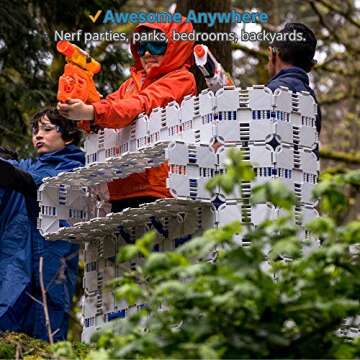 Blaster Boards: 2 Pack - Kids Fort Building Kit - Creative Nerf War Playset - Build Nerf Bunker & Nerf Targets - Durable Nerf War Obstacles for Nerf Battles & Laser Tag