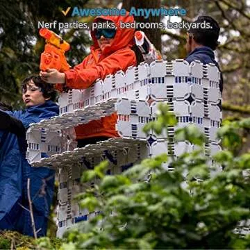 Blaster Boards: 2 Pack - Kids Fort Building Kit - Creative Nerf War Playset - Build Nerf Bunker & Nerf Targets - Durable Nerf War Obstacles for Nerf Battles & Laser Tag