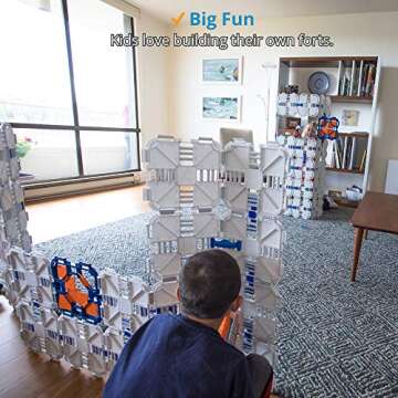 Blaster Boards: 2 Pack - Kids Fort Building Kit - Creative Nerf War Playset - Build Nerf Bunker & Nerf Targets - Durable Nerf War Obstacles for Nerf Battles & Laser Tag