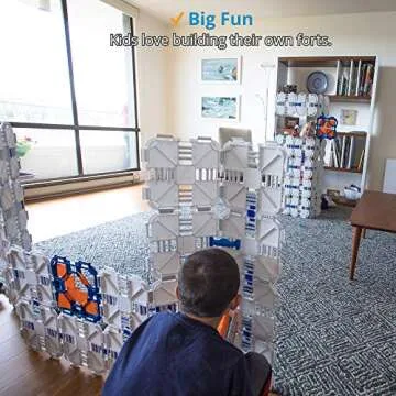 Blaster Boards: 2 Pack - Kids Fort Building Kit - Creative Nerf War Playset - Build Nerf Bunker & Nerf Targets - Durable Nerf War Obstacles for Nerf Battles & Laser Tag