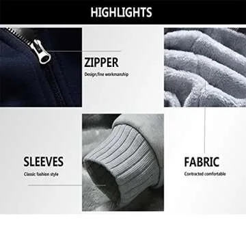 MACHLAB Men's Winter Fleece Hoodie for Stylish Warmth