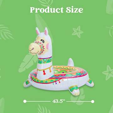 JOYIN Inflatable Llama Pool Float 43.5”, Pool Tubes, Fun Beach Floaties, Summer Pool Raft Lounger, Swim Party Toys, Swimming Pool Party Decorations for Kids & Adults