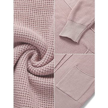 Shop MEROKEETY Women's Open Front Waffle Knit Cardigan