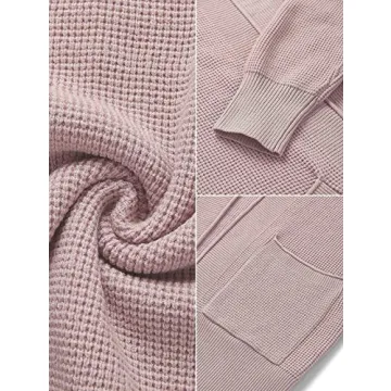 Shop MEROKEETY Women's Open Front Waffle Knit Cardigan