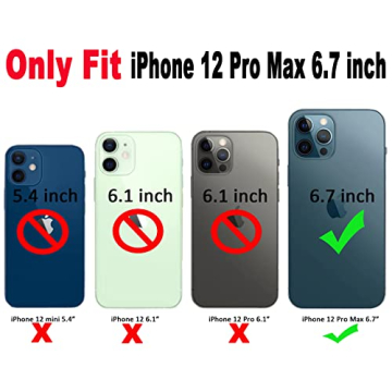 Qokey iPhone 12 Pro Max Case with Cute Heart Design