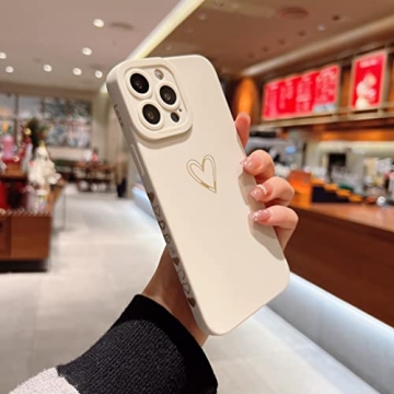 Qokey iPhone 12 Pro Max Case with Cute Heart Design