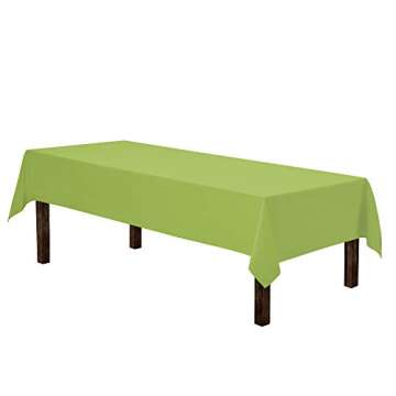Gee Di Moda Rectangle Tablecloth - 60 x 126 Inch Apple Green Table Cloth for 8 Foot Rectangle Table ...