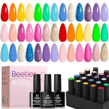 Beetles Gel Polish Set 20 Colors Rainbow Summer Manicure Kit