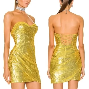 Elegant Short Homecoming Dress with Sequins for Teens