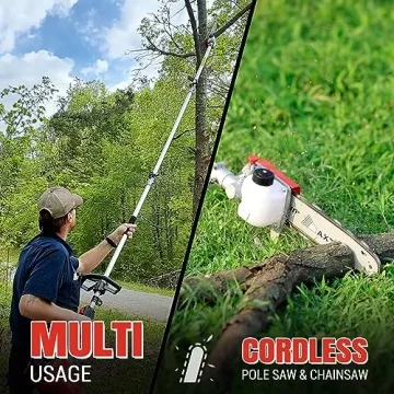 MAXTRA 42.7CC Gas Pole Saw 16-Foot Reach Tree Trimmer