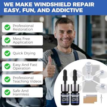 NASILOOP Windshield Repair Kit for Quick Glass Repairs