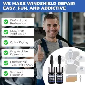 NASILOOP Windshield Repair Kit for Quick Glass Repairs